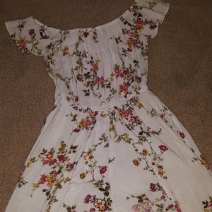 Floral romper dress with shorts